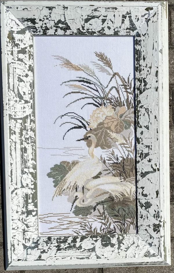 Broderisett Riolis "Hegrer" 26x48 cm