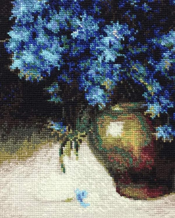 Broderikit Riolis "Blåklint efter Levitan" 30x40 cm