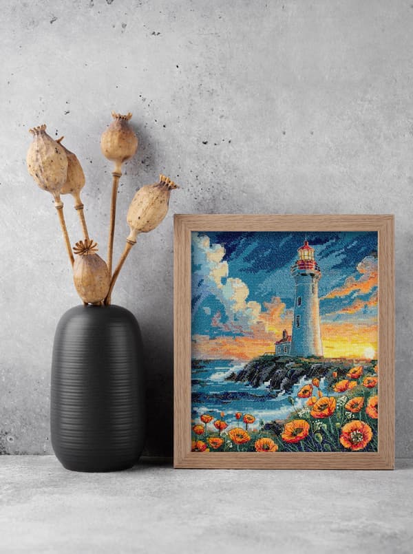Broderikit Abris Art "Stilheden har farve" 23x26cm