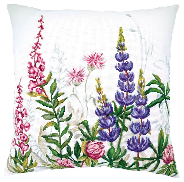 Broderikit Pude RTO CU073 - "Lupiner" 40x40 cm