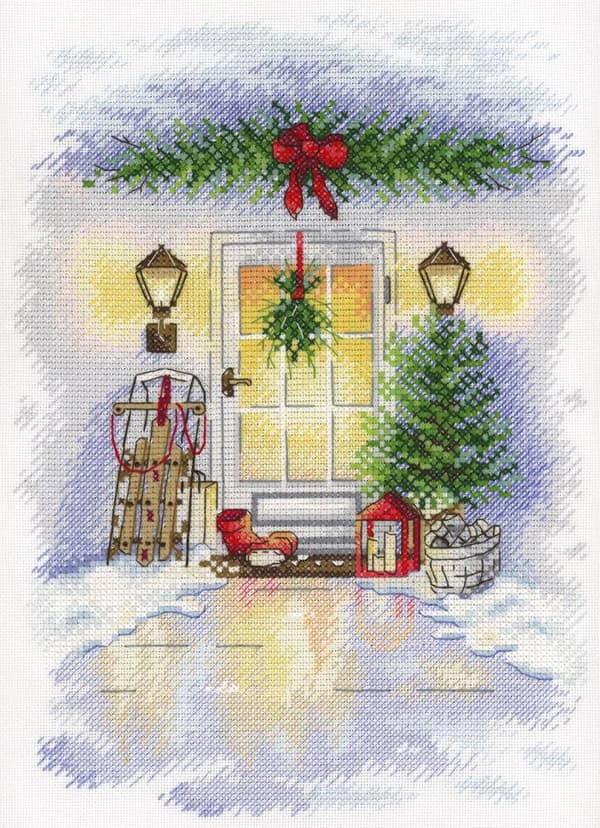 Broderikit MP Studia "Jul­dörr" 18x25 cm