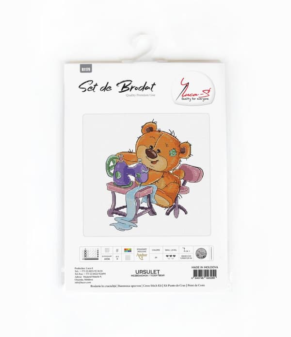 Broderikit Luca-S B1179 - "Bamse" 15x18,5 cm