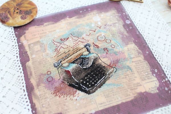 Broderikit MP Studia "Jag skriver till dig…" 12x12 cm