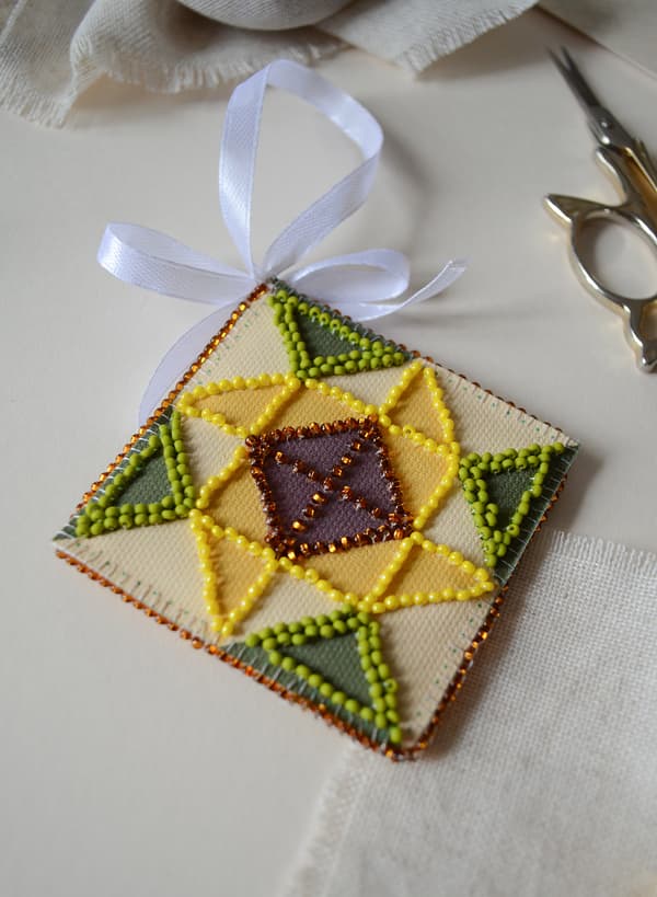 Perlebroderi Abris Art "Solmotivet" 13,2x6,6cm