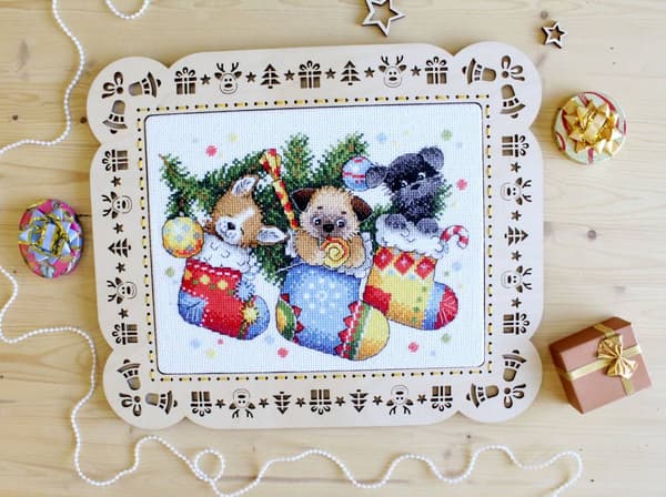 Broderikit MP Studia "Julöverraskning" 24x18 cm