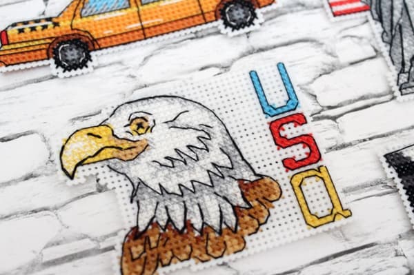 Broderikit Plastik Canvas MP Studia "USA" 9x4 cm
