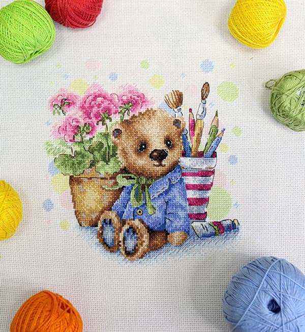 Broderisett MP Studia "Plysmaskot" 18x18 cm