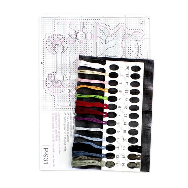 Broderikit Plastik Canvas MP Studia "Uhyggelig vogn" 9x8cm