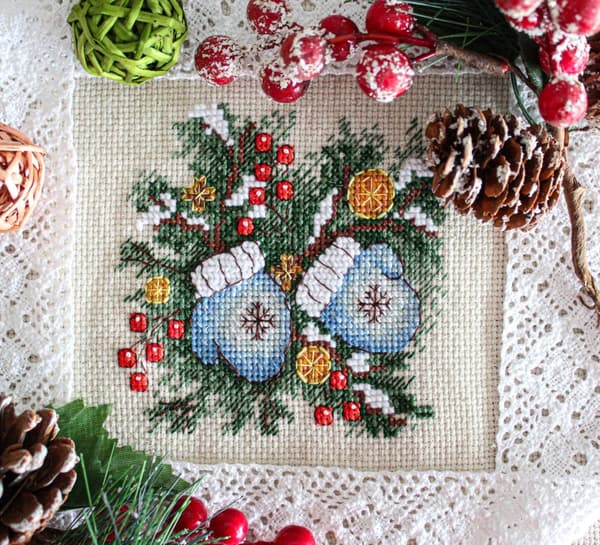 Broderikit MP Studia "Varme vanter" 10x11 cm
