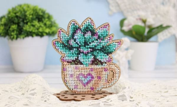 Broderikit med pärlor MP Studia "Romantisk dagdröm" 9x10 cm