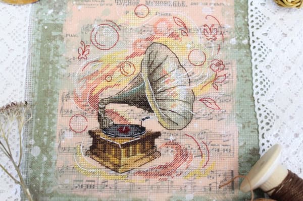 Broderikit MP Studia "Glömd melodi" 14x12 cm