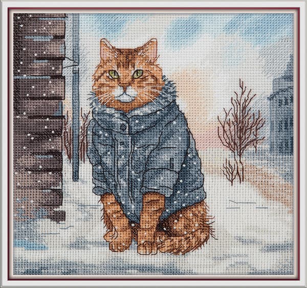 Broderikit Panna "Marskat" 16x16 cm