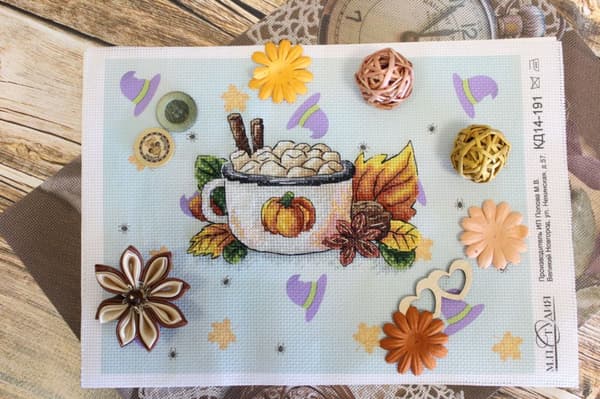 Broderikit MP Studia "Pumpalatte" 15x11 cm