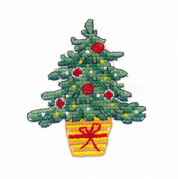 Broderikit Oven "Julemotiv" 6x7 cm