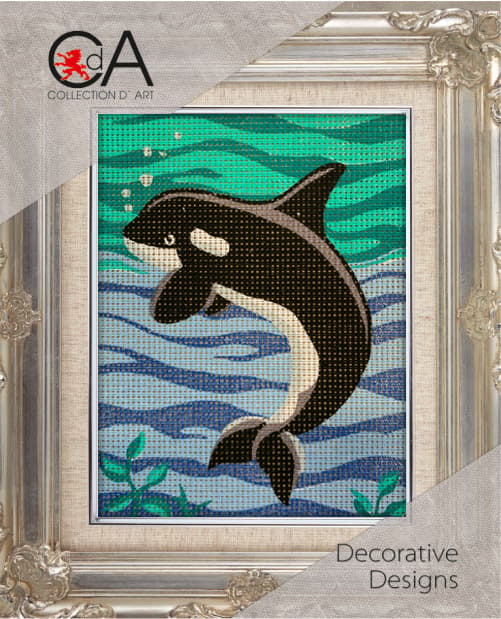 Kanavatyö Collection D`Art "Miekkavalas" 14x18 cm