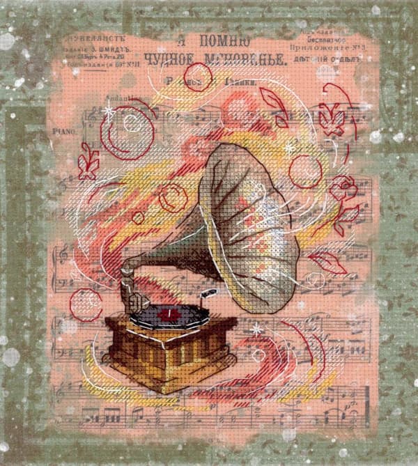 Broderikit MP Studia "Glömd melodi" 14x12 cm
