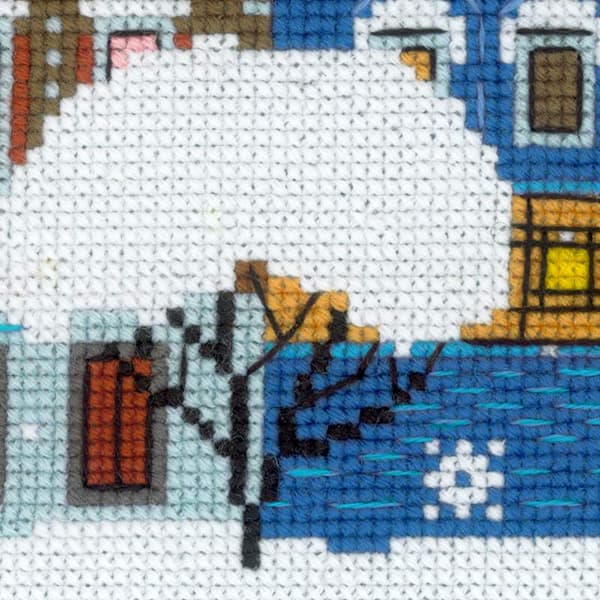 Broderikit Riolis "Julstad" 60x21 cm