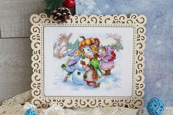 Broderikit MP Studia "Venligt hold" 19x15 cm