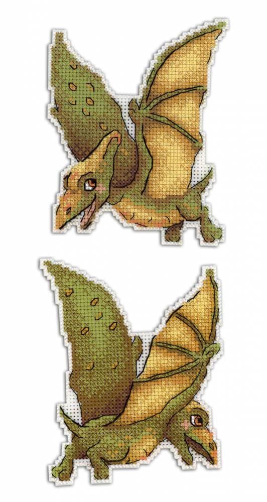 Broderikit plastic canvas MP Studia "Pterodaktyl" 9x12 cm