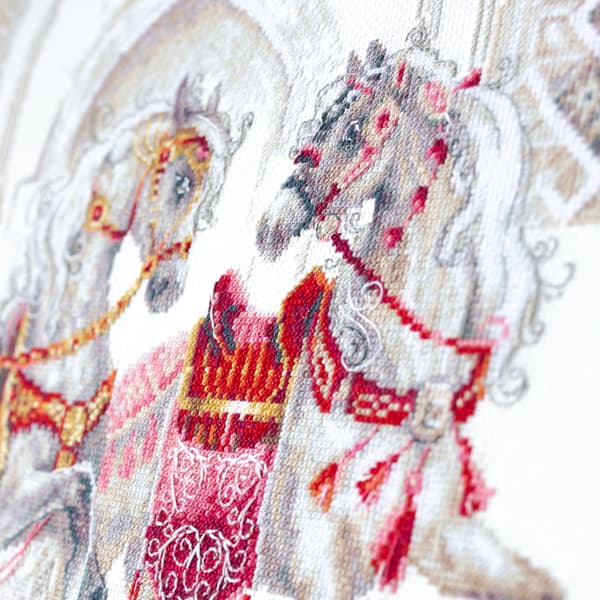 Broderikit Magic Needle "Kongelige heste" 40x31 cm