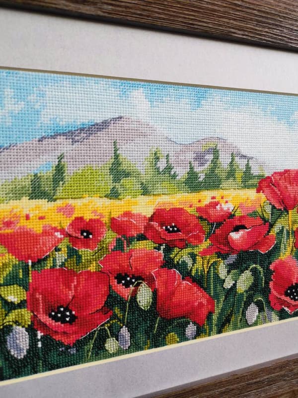 Broderikit Oven "Valmue" 30x17 cm