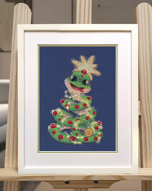 Broderikit Oven "Slange" 10x16 cm