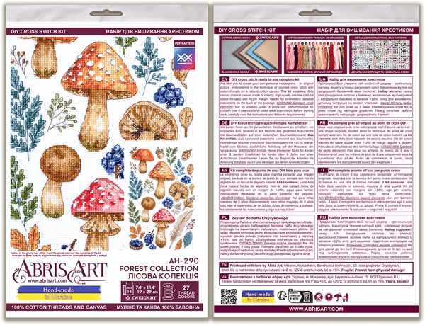 Broderisett Abris Art "Skogsamling" 19x29cm