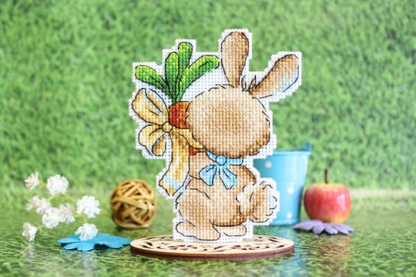 Broderikit plastic canvas MP Studia "Luddig lycka" 12x10 cm