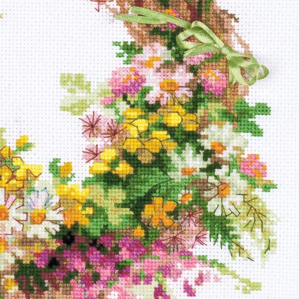 Broderikit Riolis "Krans med mælkeurt" 30x30 cm