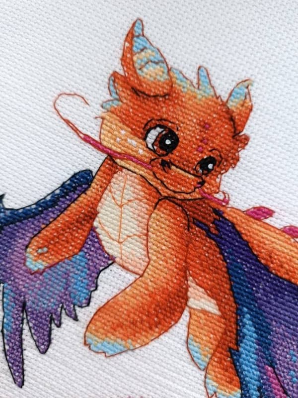 Broderisett Oven "Drake" 14x17 cm