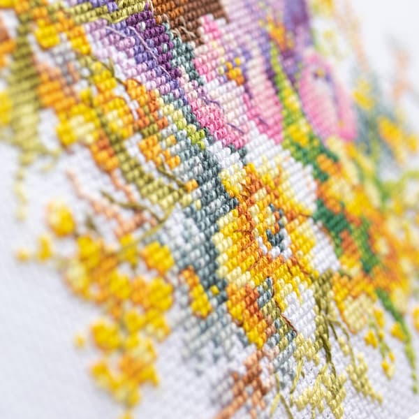 Broderikit Magic Needle "Forårsskovs-and" 17x27 cm