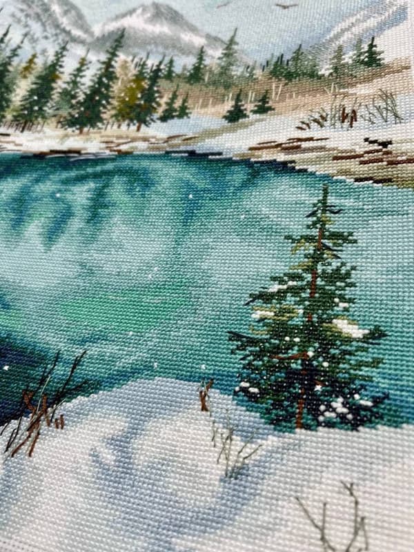 Broderisett Oven "Sjø" 25x35 cm