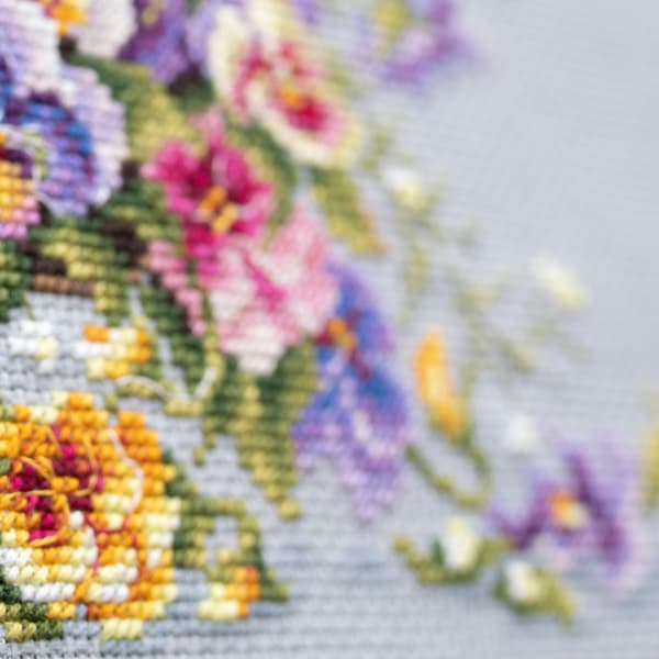 Broderikit Magic Needle "Buket i potte" 21x15 cm