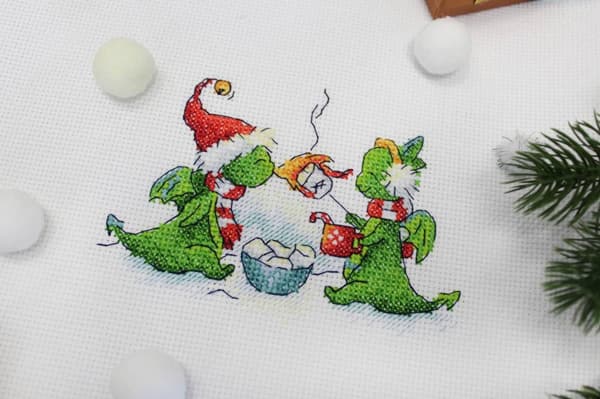 Broderisett MP Studia "Bli med til julebålet" 13x9 cm