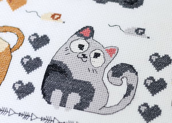 Broderikit Abris Art "Mjav-mjav" 35x35cm