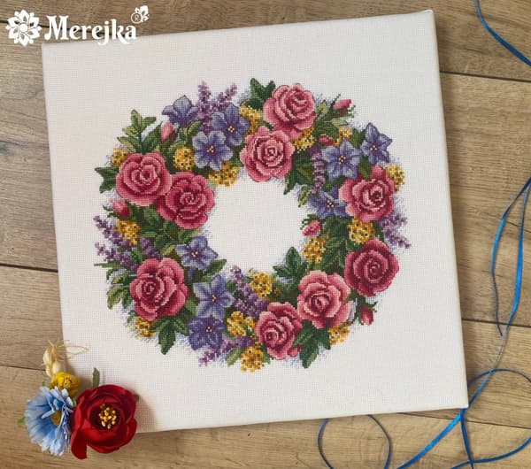 Ristipistopakkaus Merejka K-238 - "Ruususeppele" 23x24 cm