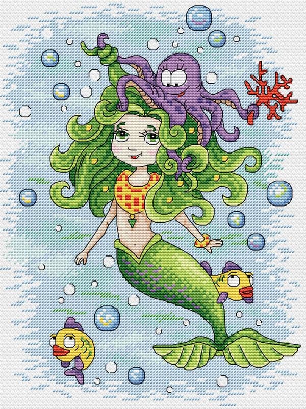 Broderikit MP Studia "Havfrue" 20x26 cm