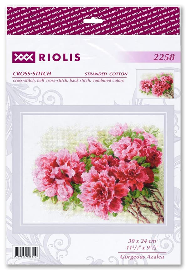 Ristipistopakkaus - Riolis "Upea atsalea" 30x24 cm