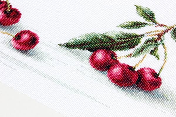 Broderikit Luca-S B2252 - "Kirsebær" 55x15 cm