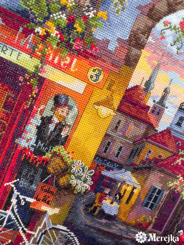 Broderikit Merejka K-227 - "Fransk café" 31x39 cm