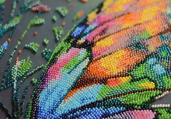 Perlebroderi Abris Art "Sommerens nuancer" 26x39cm