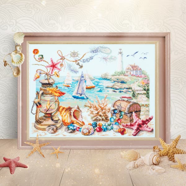 Broderikit Magic Needle "Havbrise" 40x31 cm