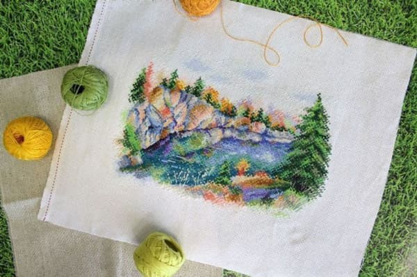 Broderisett MP Studia "Karelia. Ruskeala park" 25x18 cm