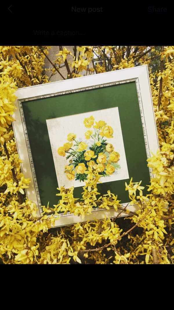 Broderikit Riolis "Klobe-blomma" 20x20 cm