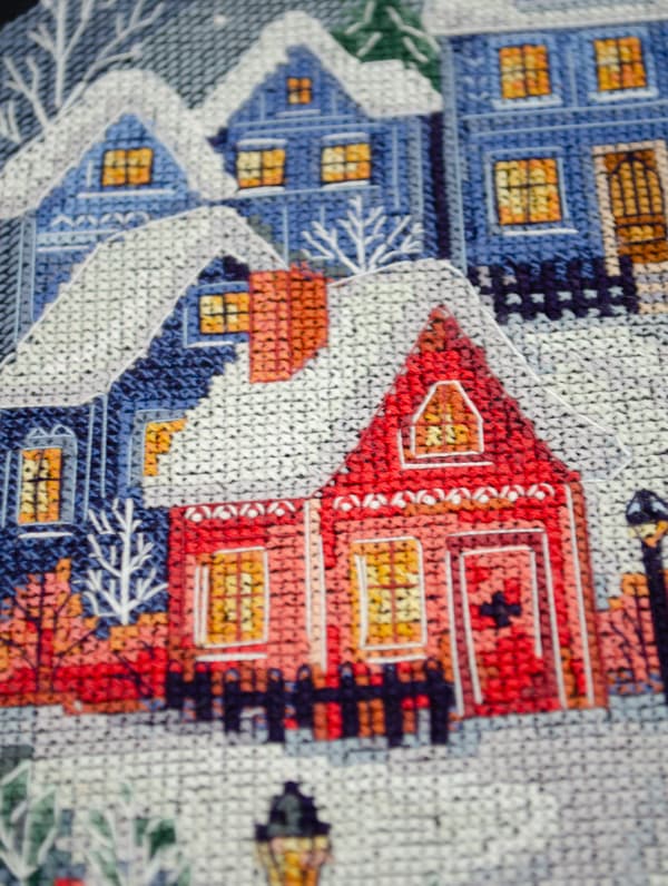 Broderikit Abris Art "Natten før jul" 19x26cm