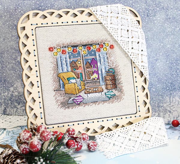 Broderikit MP Studia "Mysig hörna" 11x11 cm