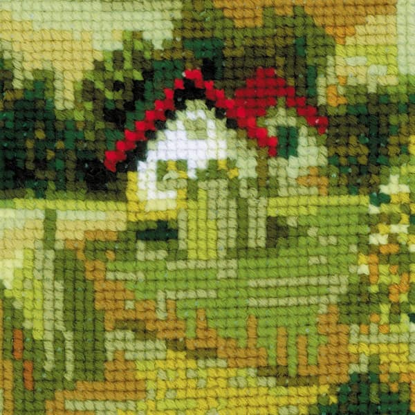 Broderisett Riolis "Serbisk landskap" 40x40 cm