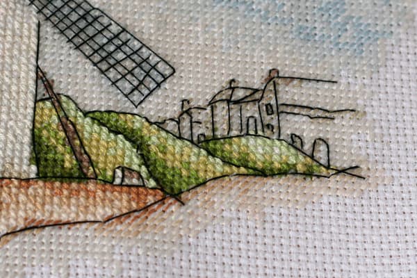 Broderikit Abris Art "Vindmøller" 39x18 cm