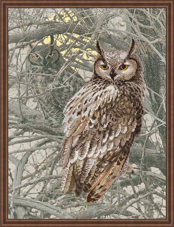 Broderikit Riolis "Berguv" 30x40 cm