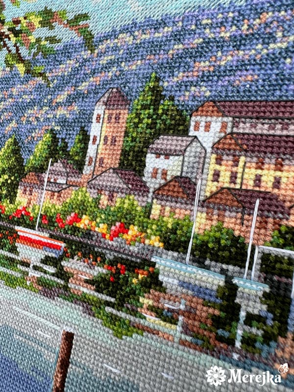 Broderikit Merejka K-234T - "Portsjön" 31,5x41,5 cm